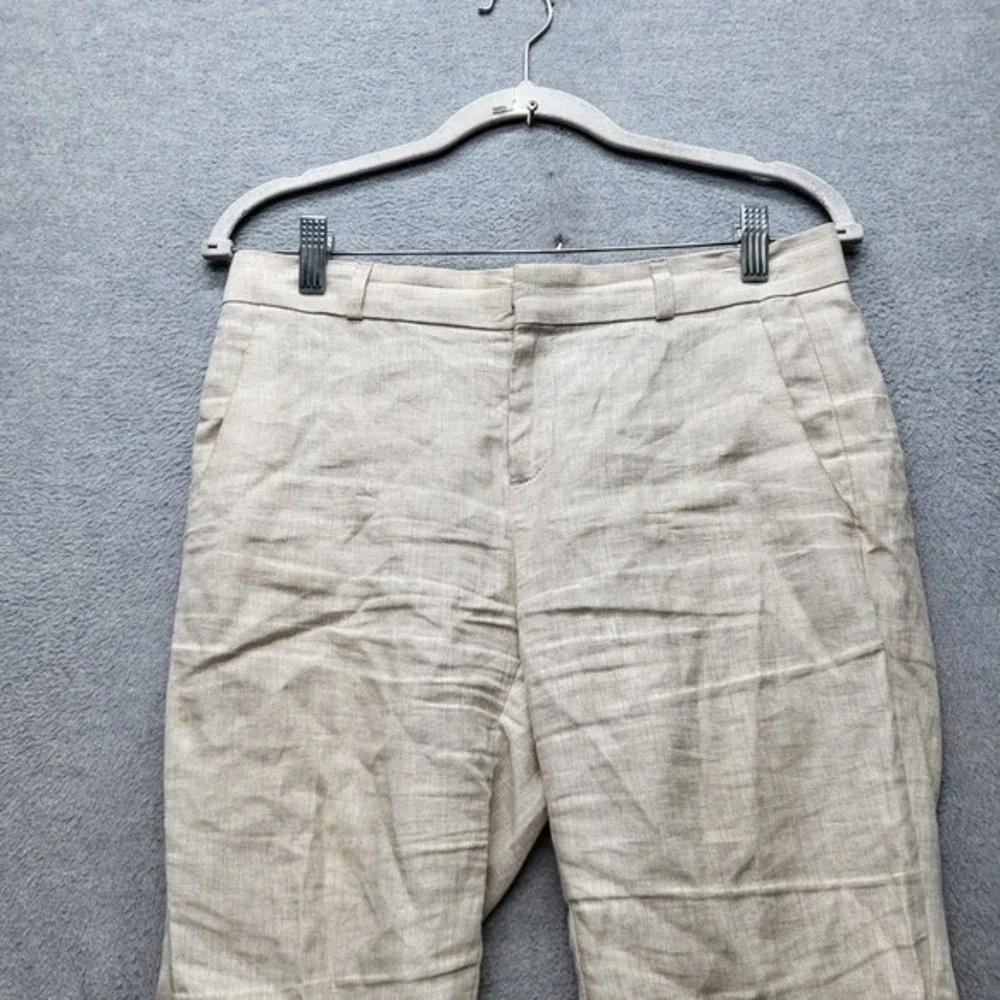 Banana Republic Women Pants 0 Beige Linen Dress Pants‎ Button 28